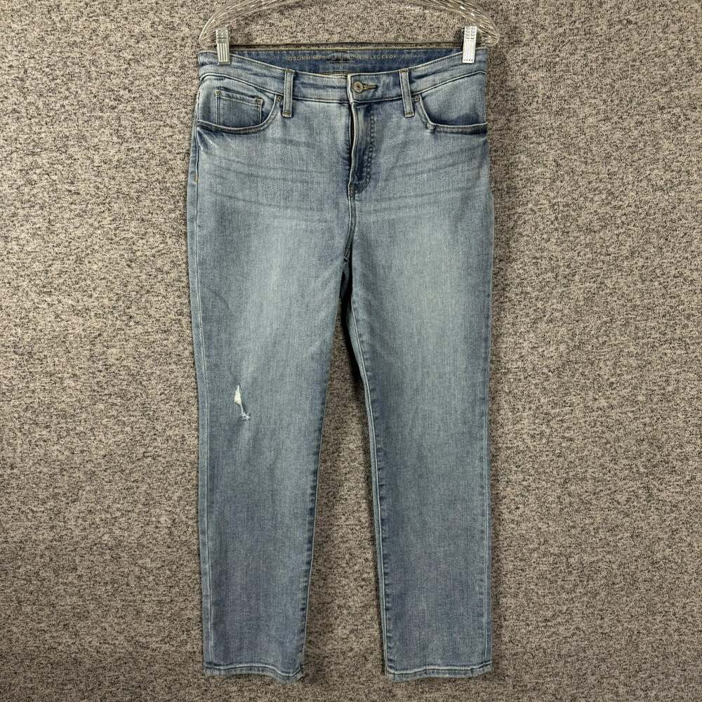 Chico's Women's 0.5 Stretch Denim So Slimming Girlfriend Slim Leg Crop Jeans